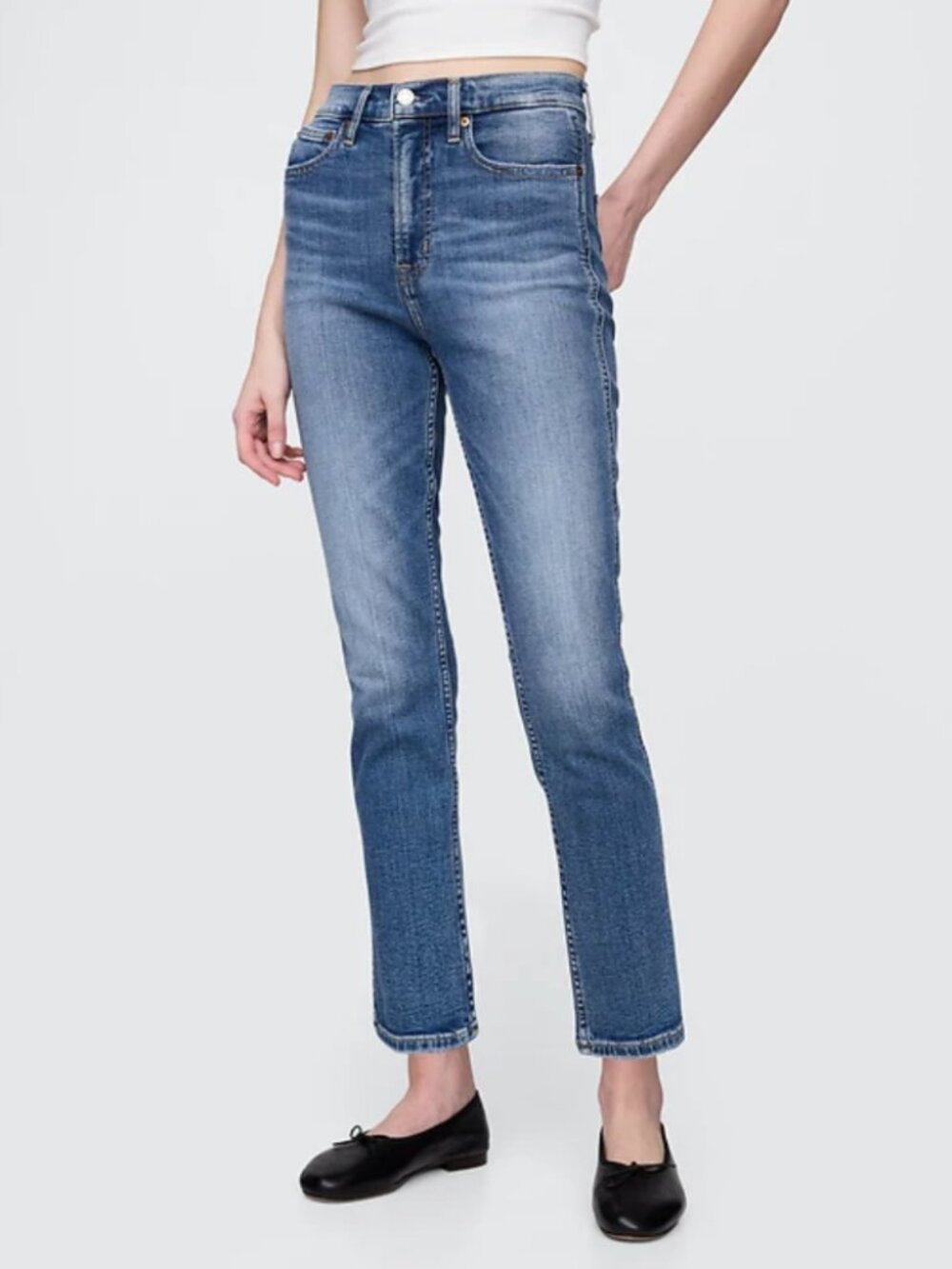 Gap Cigarette slim straight jeans medium indigo size 27